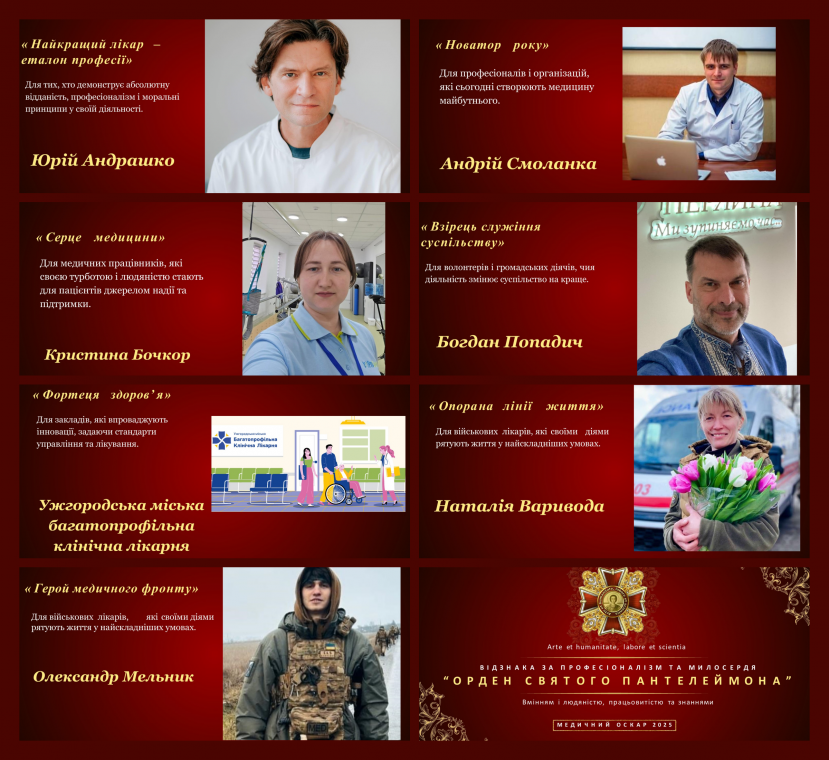 Нагороджено переможців регіонального відбору Відзнаки за професіоналізм та милосердя "Орден святого Пантелеймона" 2025 Нагороджено переможців регіонального відбору Відзнаки за професіоналізм та милосердя "Орден святого Пантелеймона" 2025